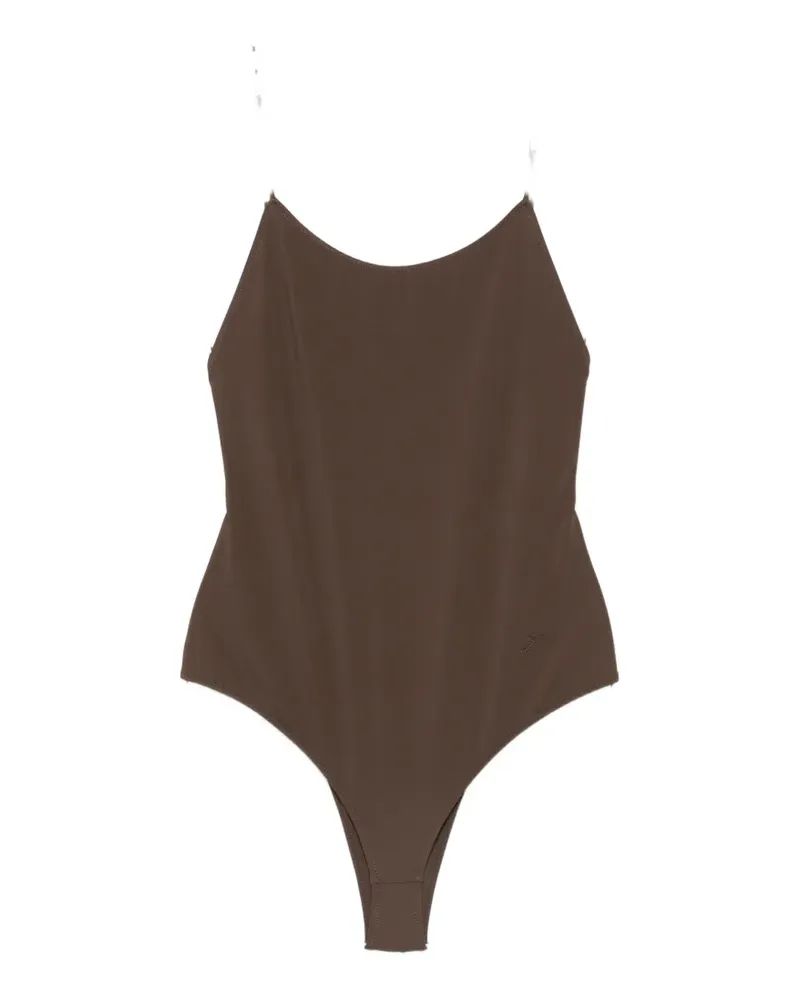 Jacquemus ruffled-back swimsuit - Braun Braun