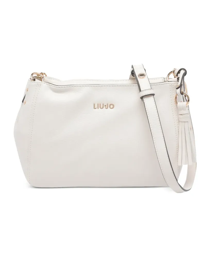 Liu Jo Schultertasche mit Logo-Schild - Weiß Weiß