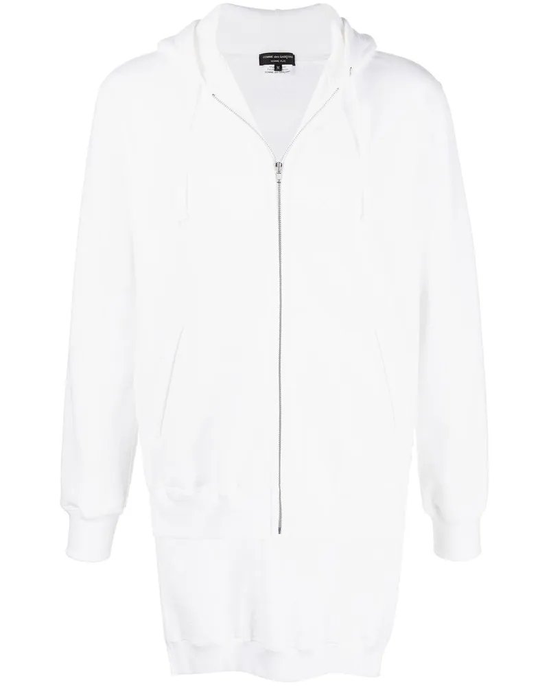 Comme des Garçons Hoodie mit asymmetrischem Saum - Weiß Weiß
