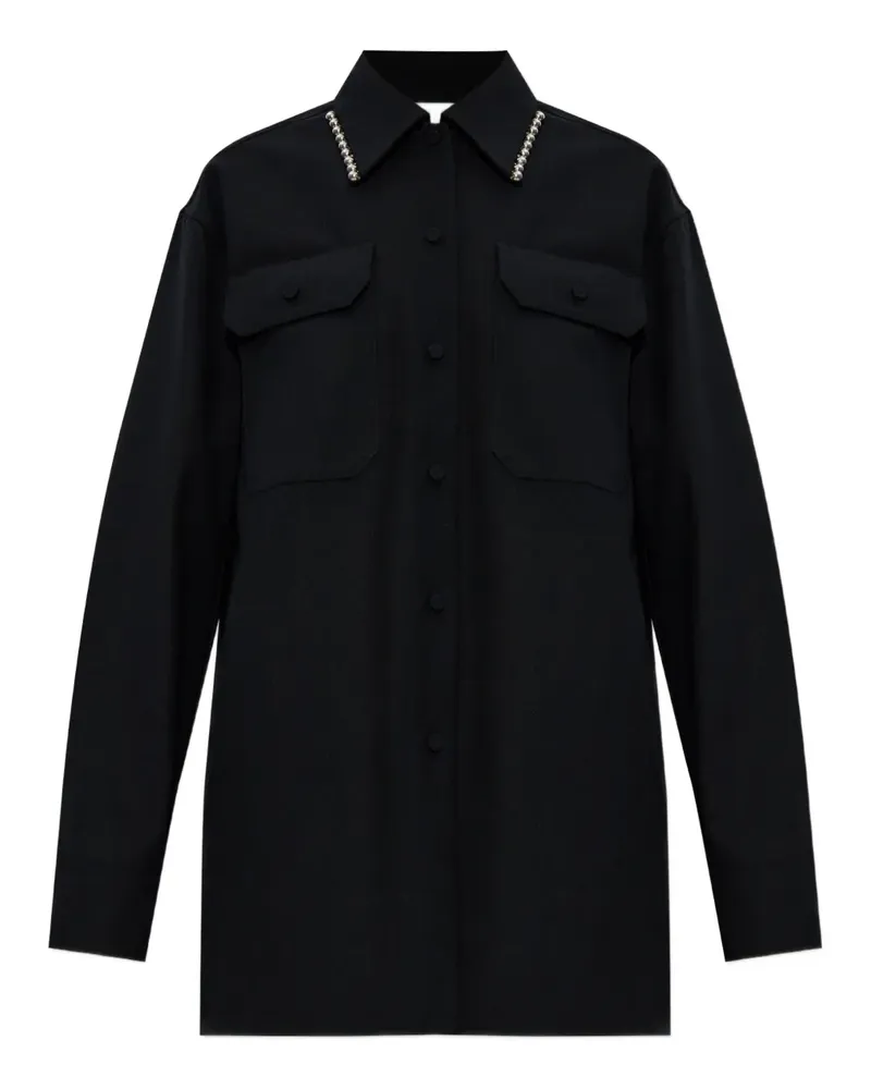 Jil Sander bead-embellishment shirt - Schwarz Schwarz