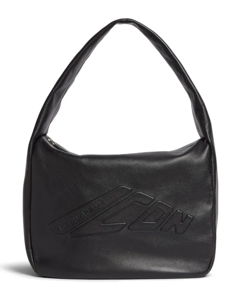 Dsquared2 Shopper mit Logo-Prägung - Schwarz Schwarz