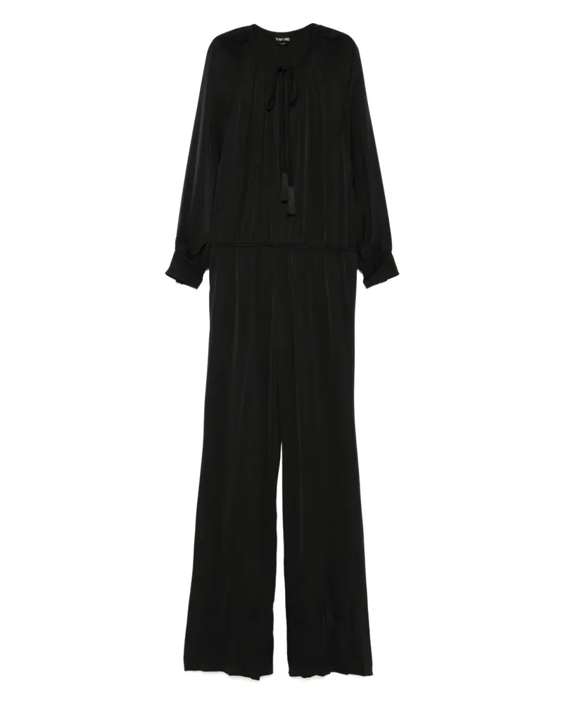 Tom Ford Langärmeliger Jumpsuit - Schwarz Schwarz