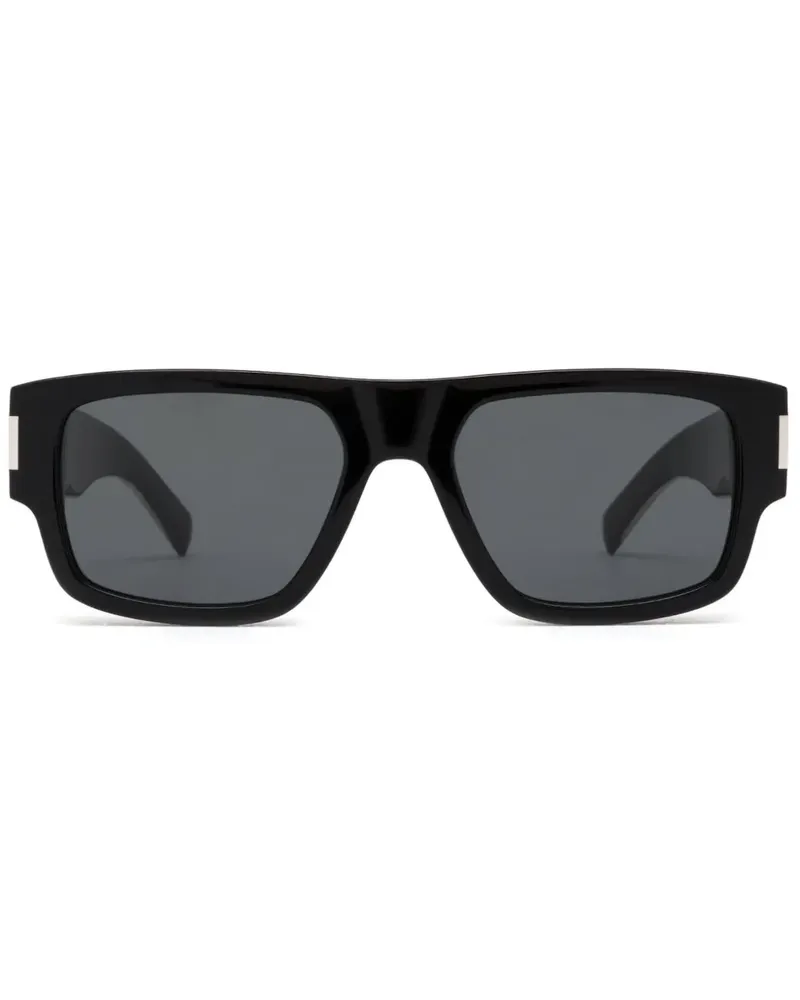 Saint Laurent Sonnenbrille mit eckigem Gestell - Schwarz Schwarz