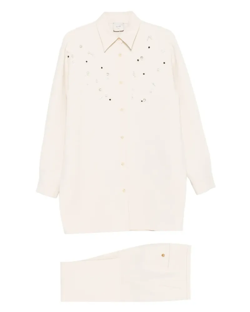 ALYSI pearl-embellished trousers (set of two) - Weiß Weiß