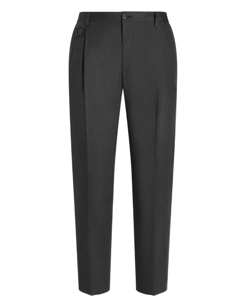 Dolce & Gabbana Tapered-Hose aus Leinen - Grau Grau