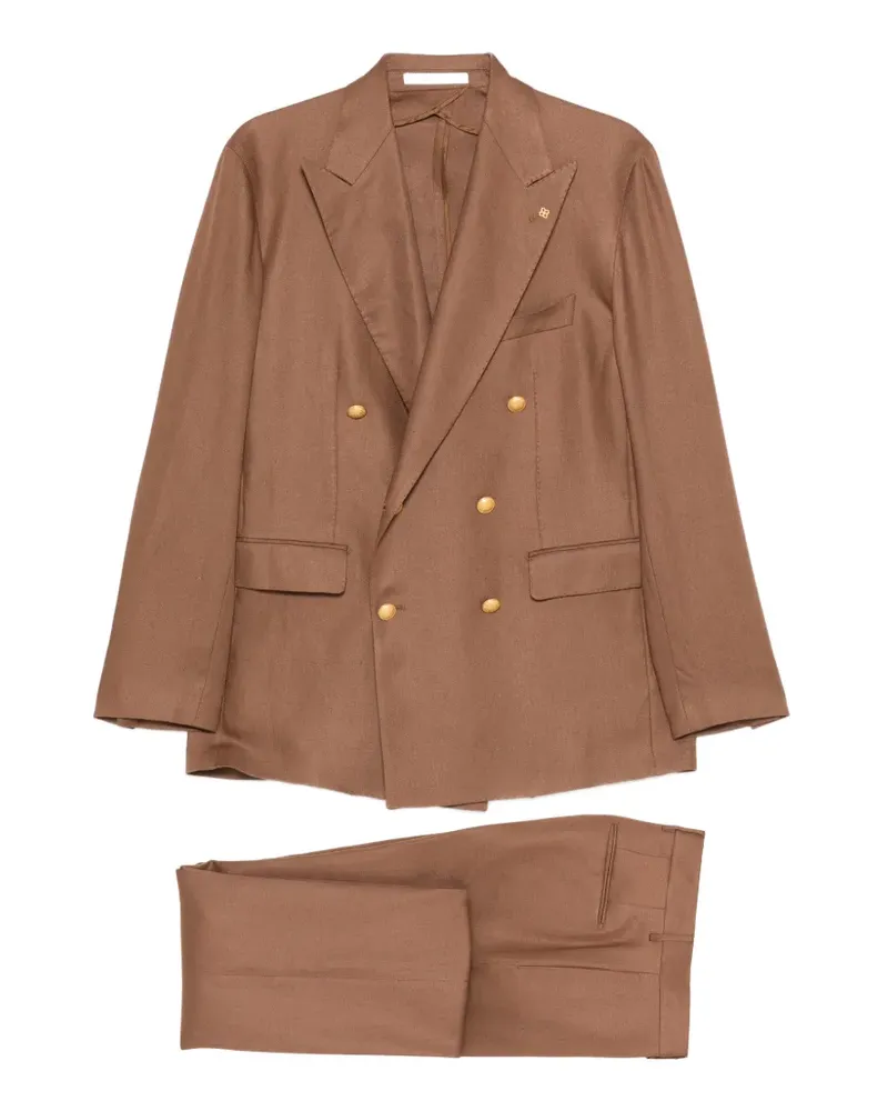 Tagliatore Doppelreihiger Anzug - Braun Braun