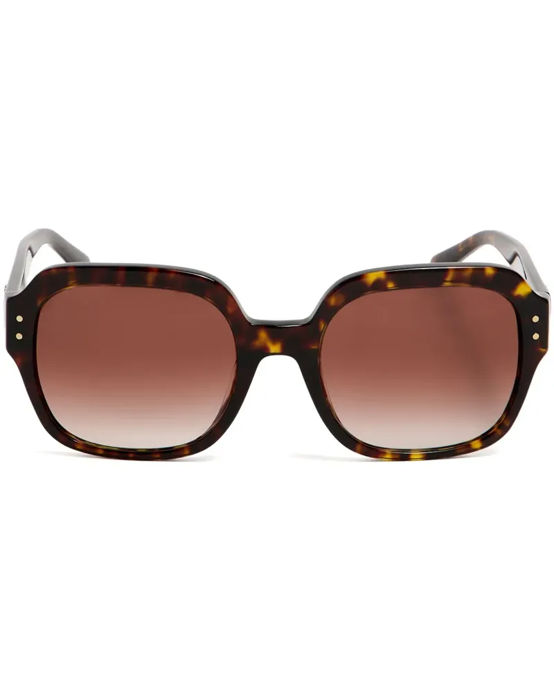 Tory Burch Sonnenbrille mit Oversized-Gestell - Braun Braun