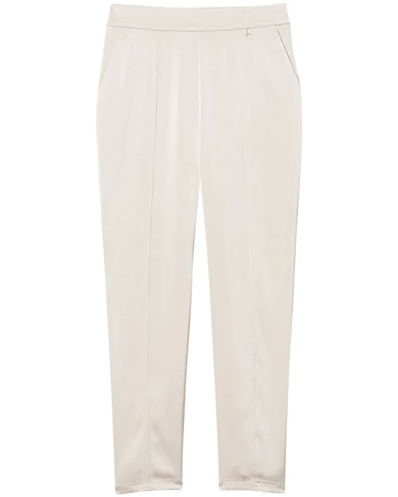 Twin-Set Satinhose mit geradem Bein - Weiß Weiß