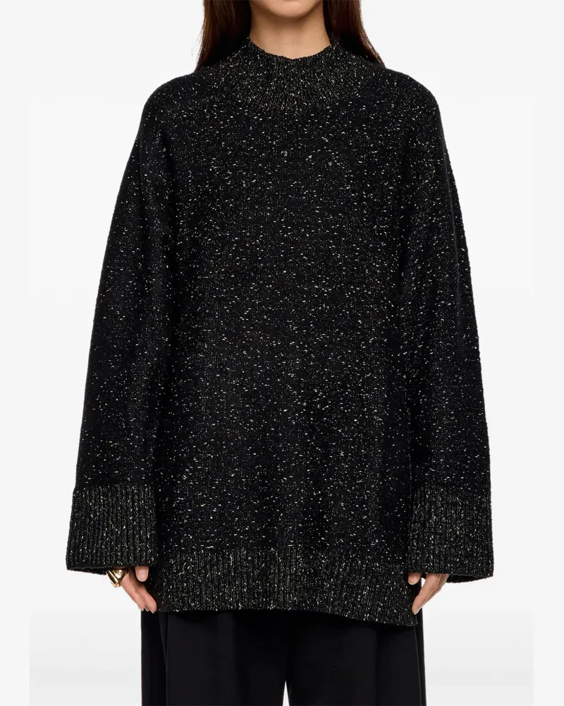 BIMBA Y LOLA Texturiertes Oberteil mit Stehkragen - Schwarz Schwarz