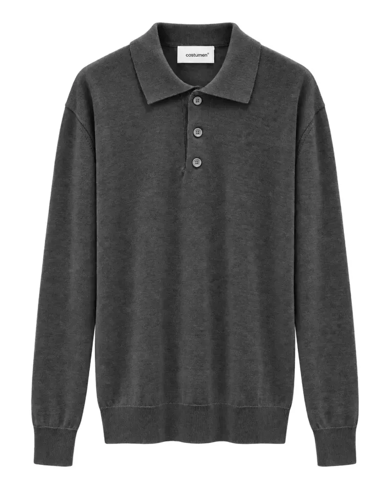 Costumein Pablo Poloshirt mit langen Ärmeln - Grau Grau