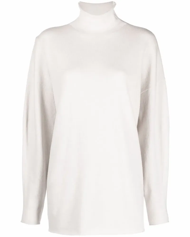 Malo Gestrickter Rollkragenpullover - Grau Grau