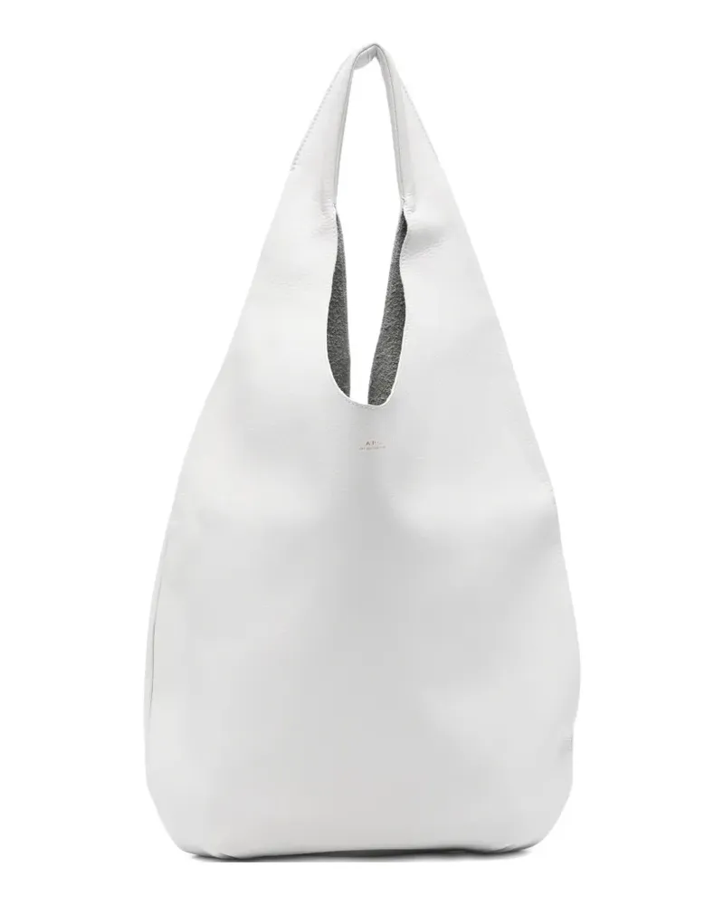 A.P.C. Le Neige leather tote bag - Grau Grau