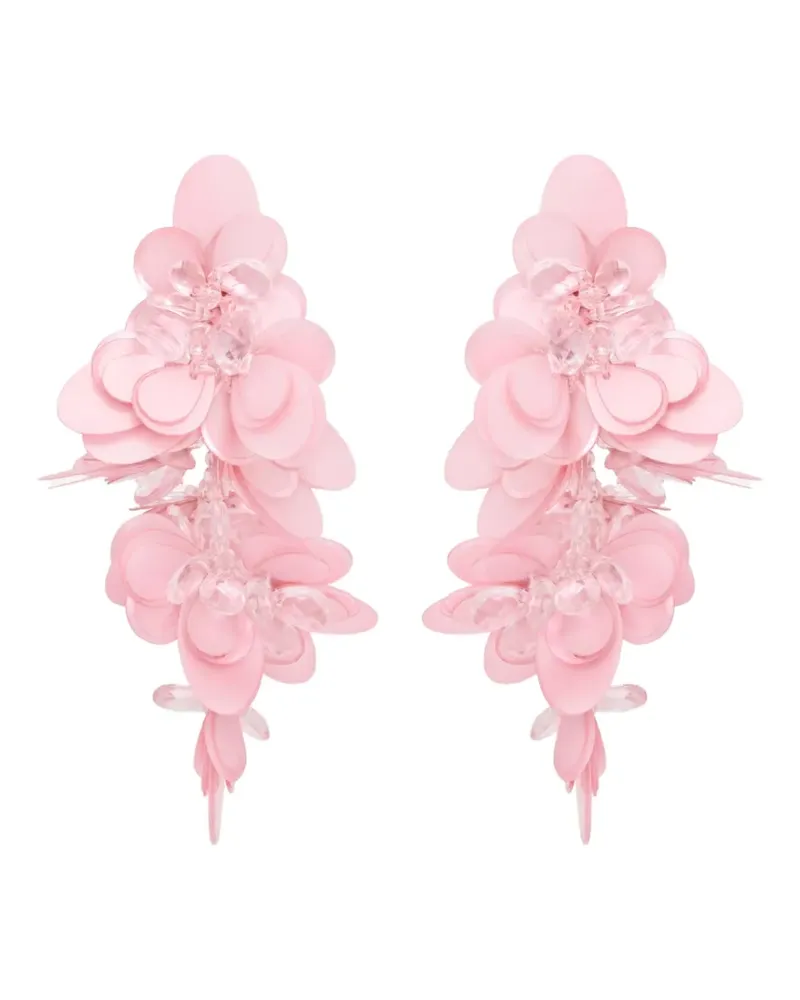 Oscar de la Renta Ohrringe mit Pailletten - Rosa Rosa