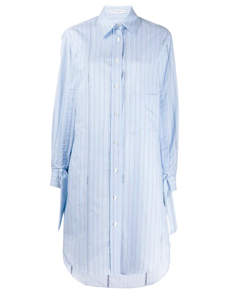 J.W.Anderson Hemdkleid mit Nadelstreifen - Blau Blau