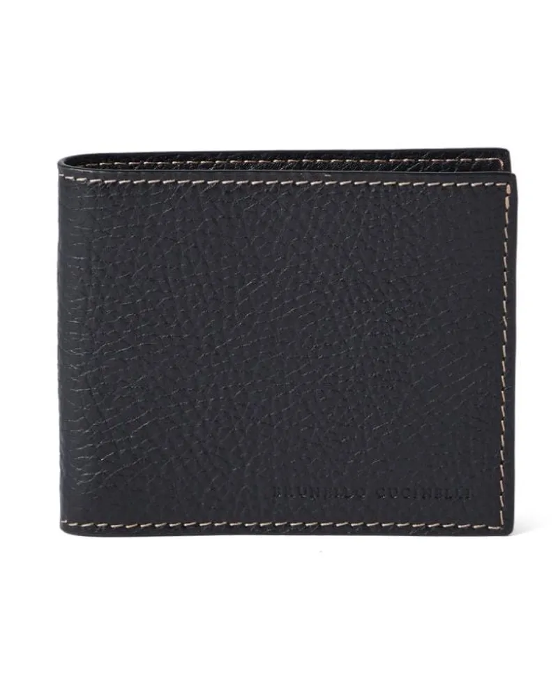 Brunello Cucinelli Portemonnaie mit Klappe - Schwarz Schwarz