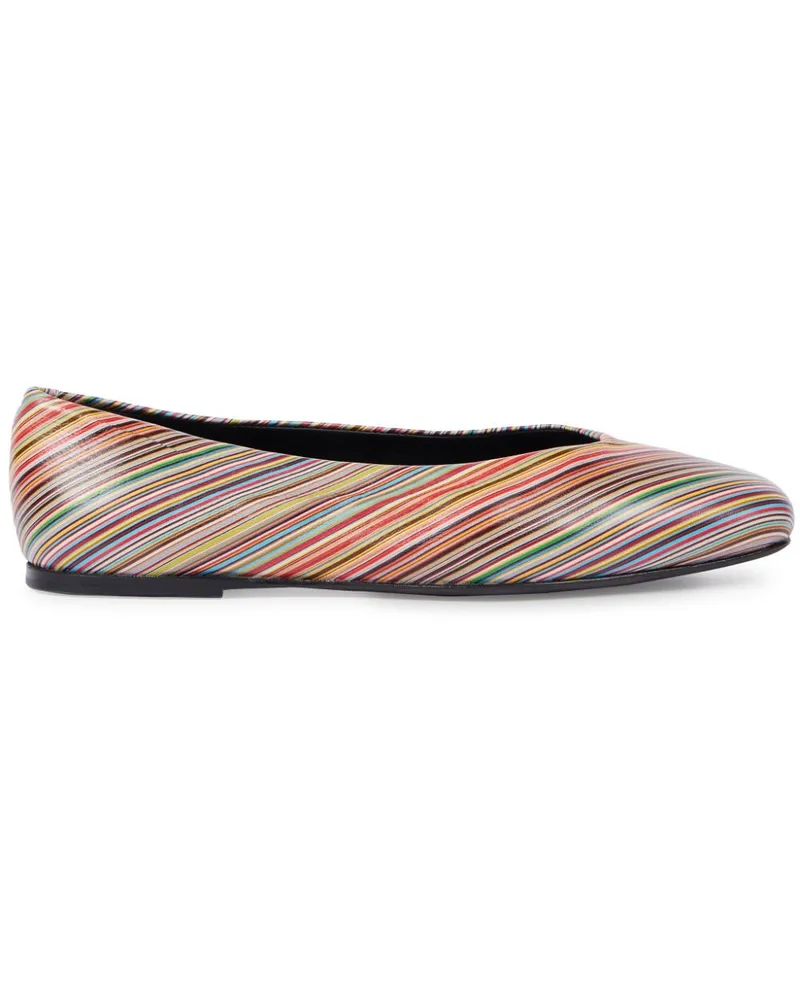 Paul Smith Gestreifte Ballerinas - Rot Rot