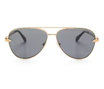Getönte Pilotenbrille - Gold