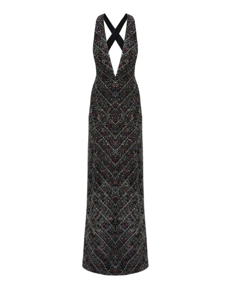 Missoni V-neck patterned maxi dress - Schwarz Schwarz