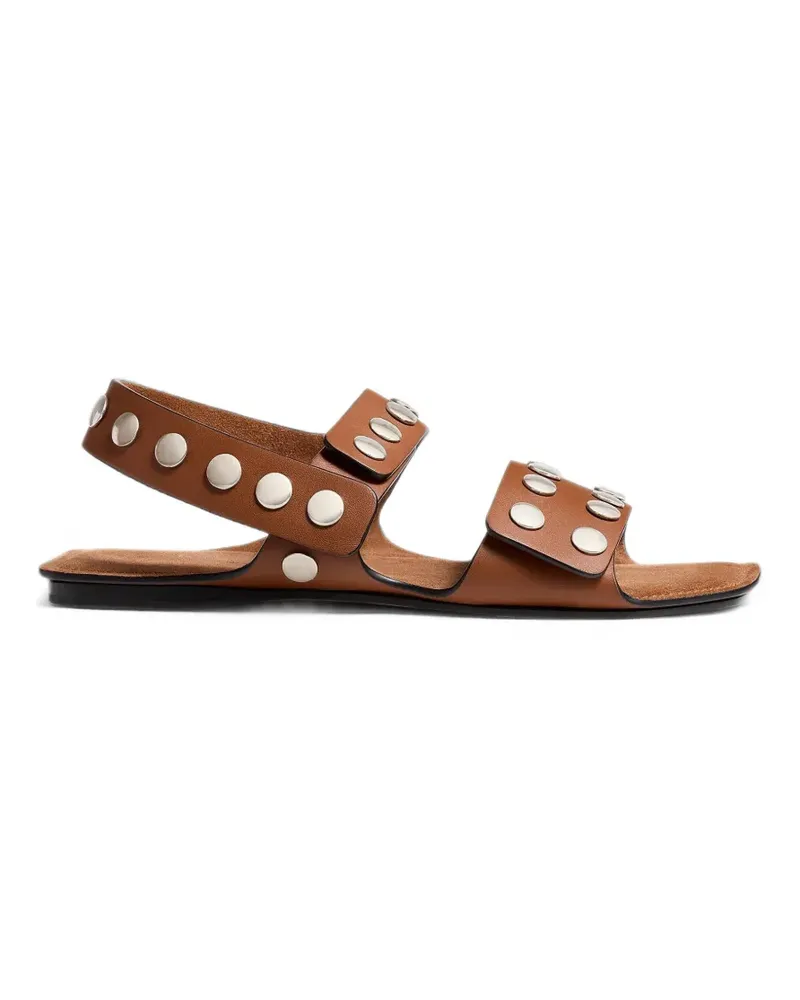 KHAITE Flache Boden Sandalen - Braun Braun