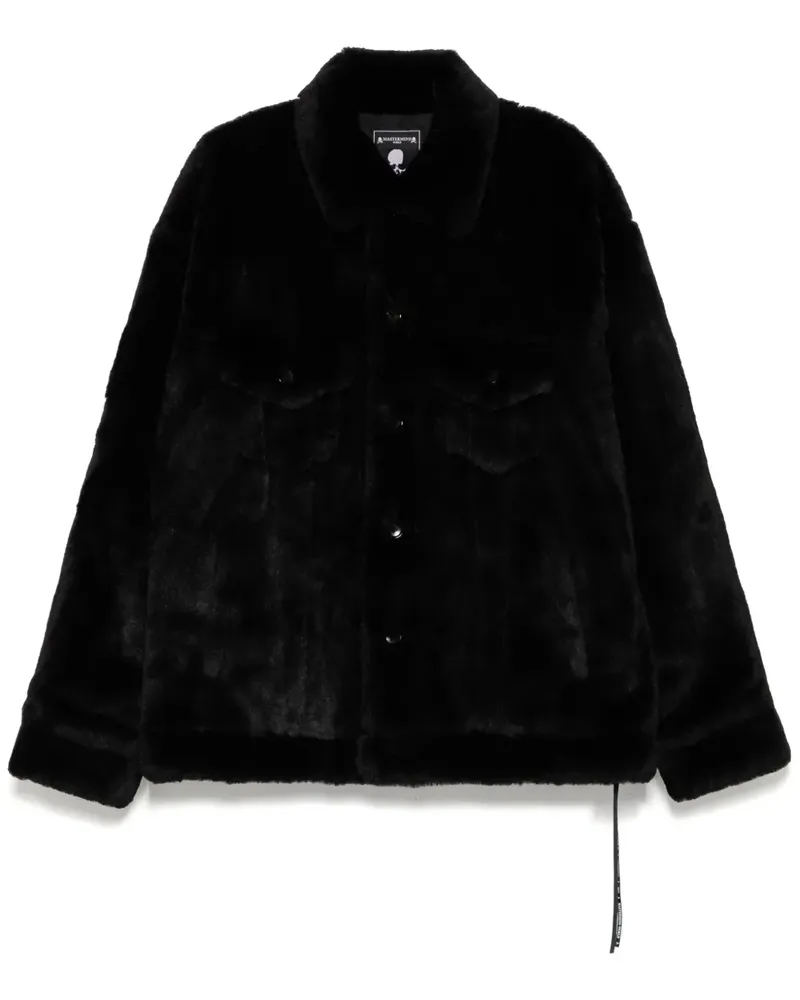 Mastermind World Jacke aus Faux Fur - Schwarz Schwarz