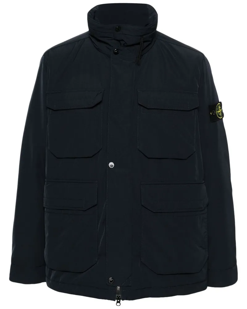 Stone Island Jacke mit Kompass-Patch - Blau Blau