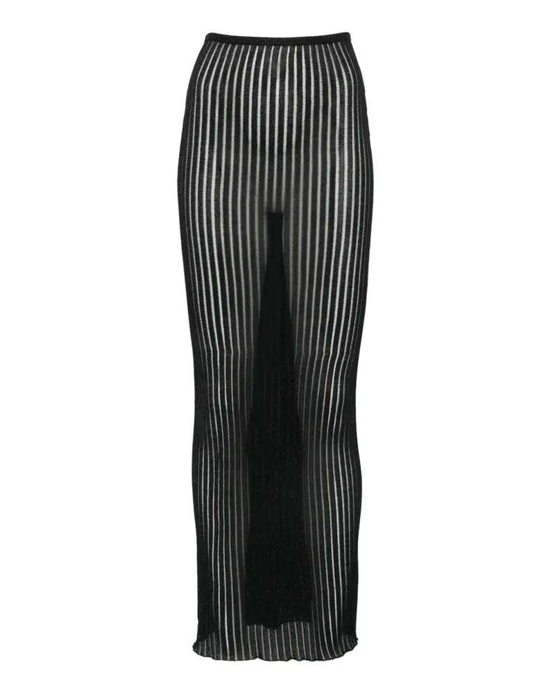 Dondup sheer-knit maxi skirt - Schwarz Schwarz