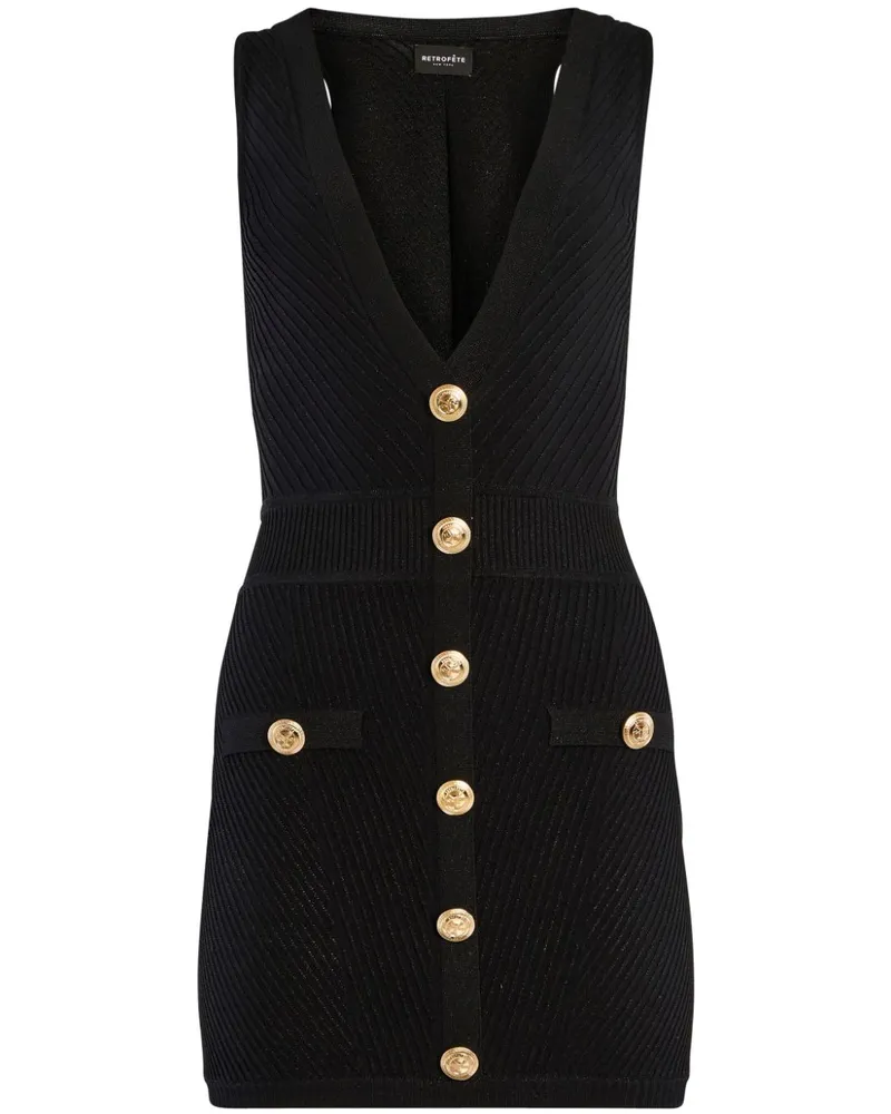 Retrofête Ellison Kleid - Schwarz Schwarz