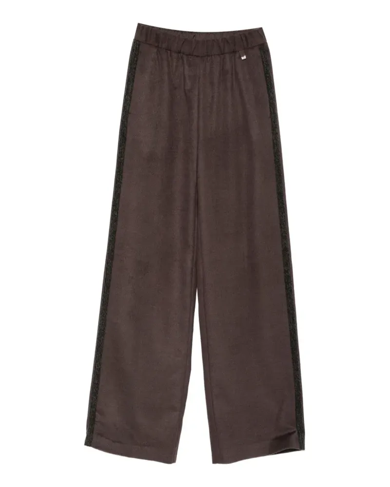 Herno Palazzohose mit elastischem Bund - Braun Braun