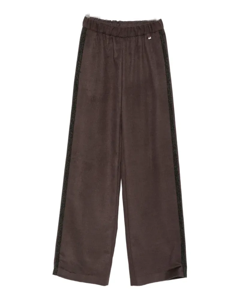 Herno elasticated-waistband palazzo pants - Braun Braun