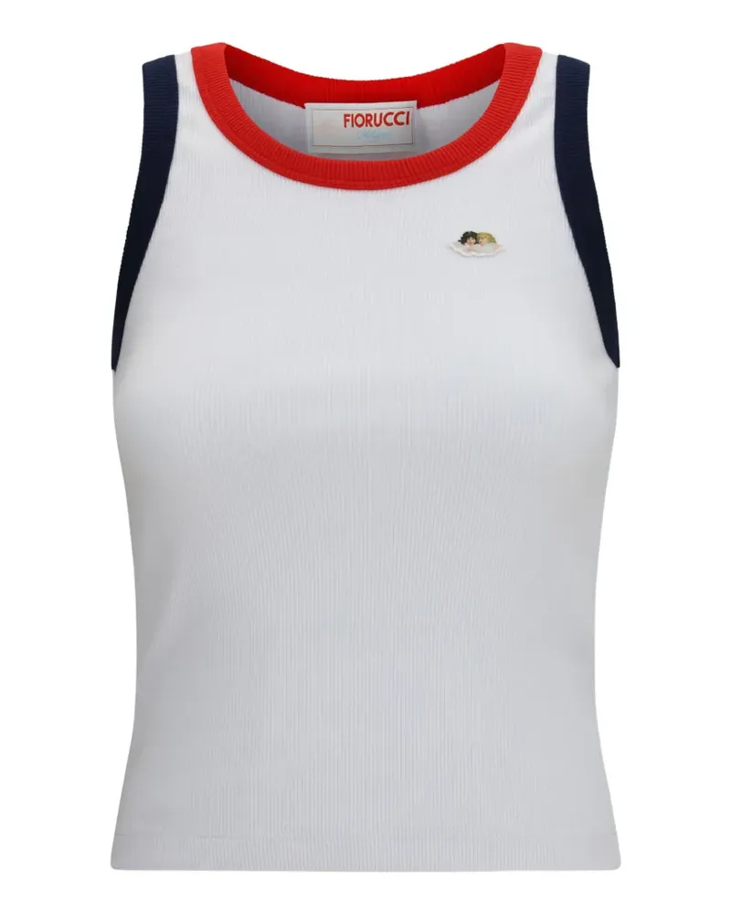 Fiorucci Angels ribbed tank top - Weiß Weiß