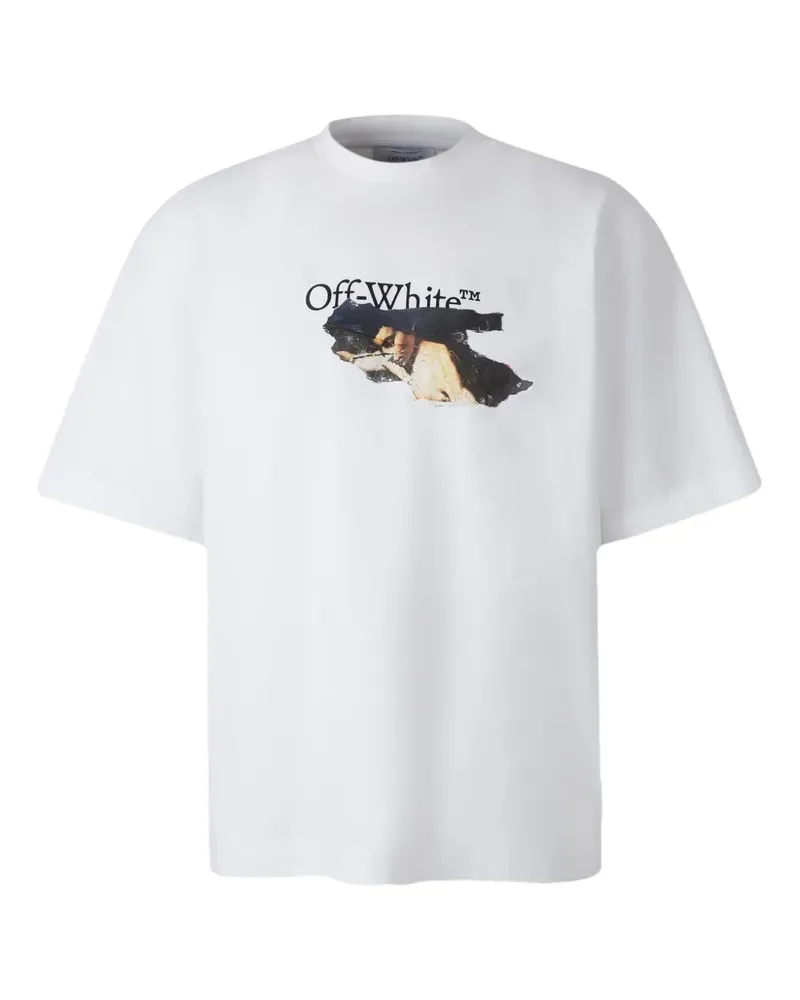 OFF-WHITE T-Shirt mit Logo-Grafik - Weiß Weiß