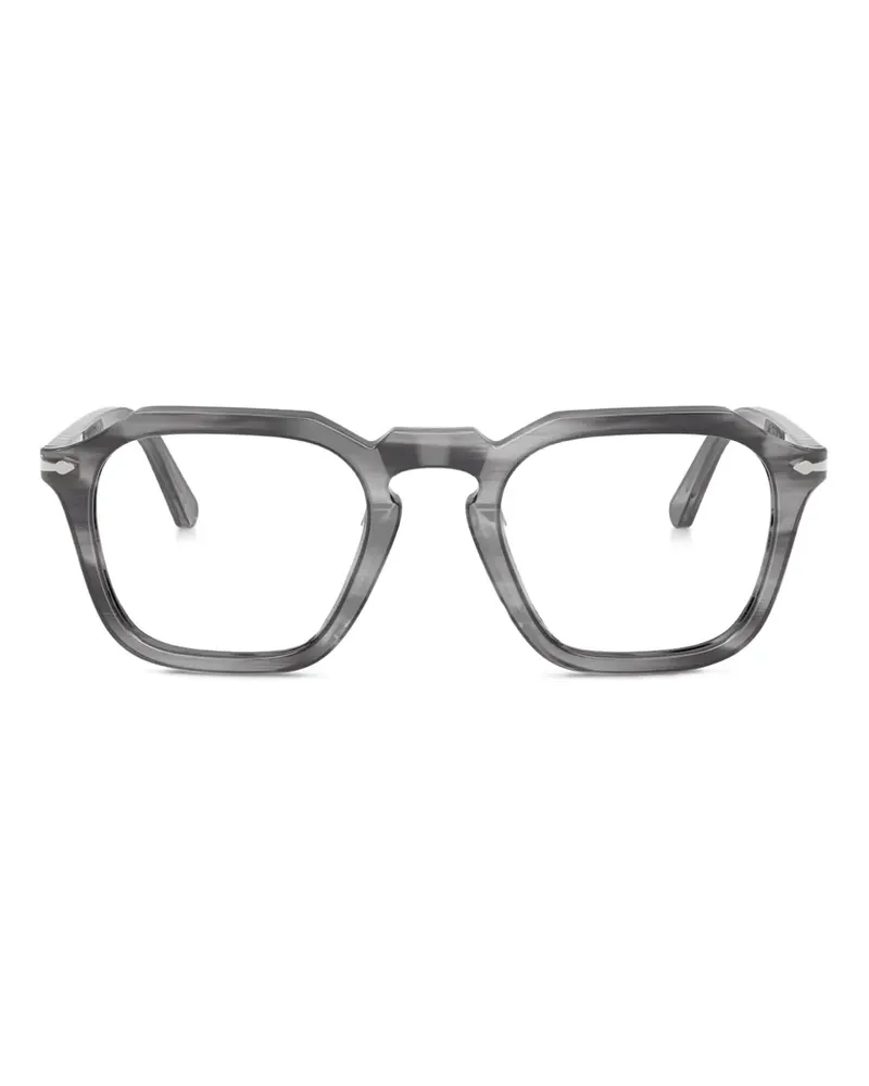 Persol Brille mit geometrischem Gestell - Grau Grau