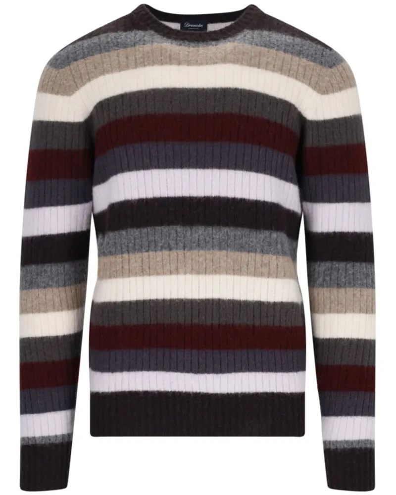 Drumohr  Gestreifter Pullover - Grau Grau