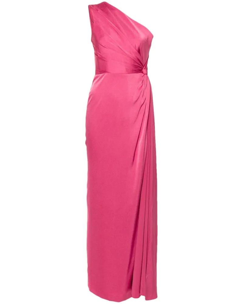 Alex Perry One-Shoulder-Kleid aus Satin Rosa