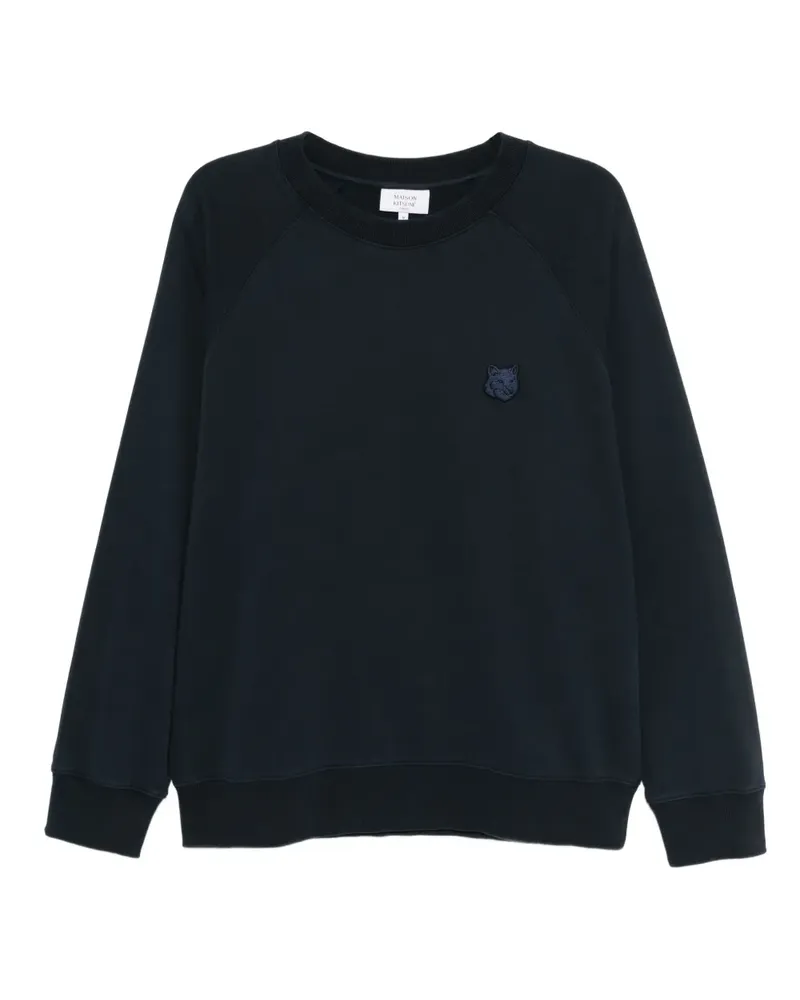 Kitsuné Sweatshirt mit Logo-Patch - Blau Blau