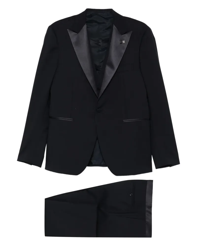 Tagliatore Anzug mit steigendem Revers (3er-Set) - Schwarz Schwarz