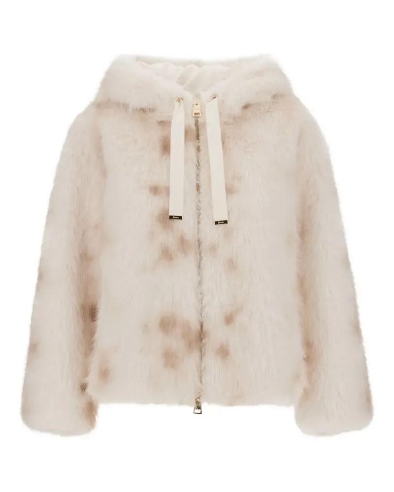 Herno Jacke aus Faux Fur mit Luchs-Effekt - Nude Nude