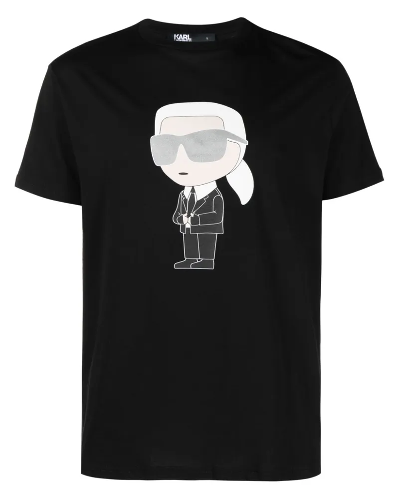 Karl Lagerfeld T-Shirt mit Karl-Print Schwarz