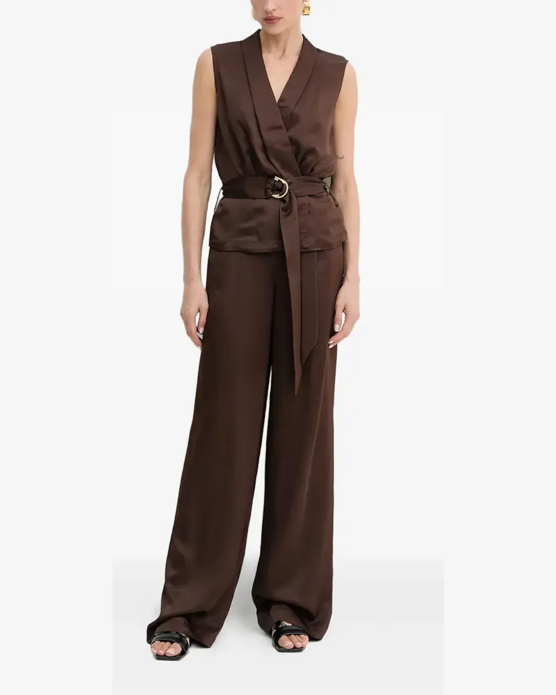 MARCIANO Los Angeles belted sleeveless jacket - Braun Braun