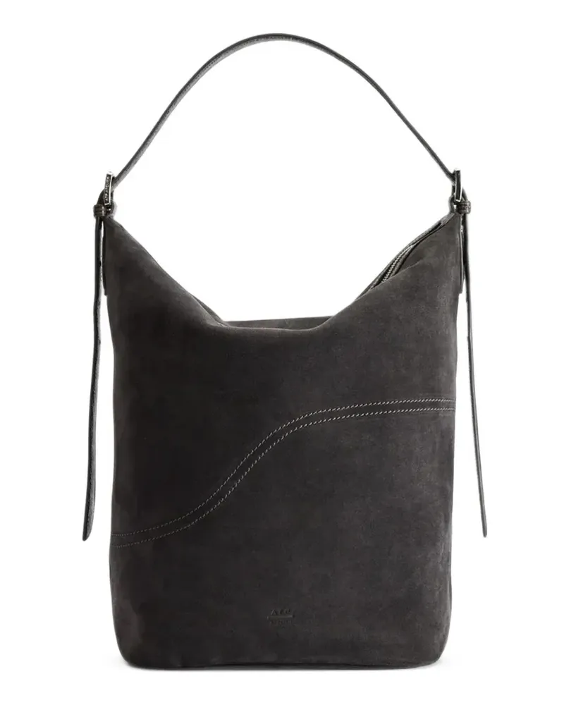 ATP Atelier Tolve suede tote bag - Grau Grau