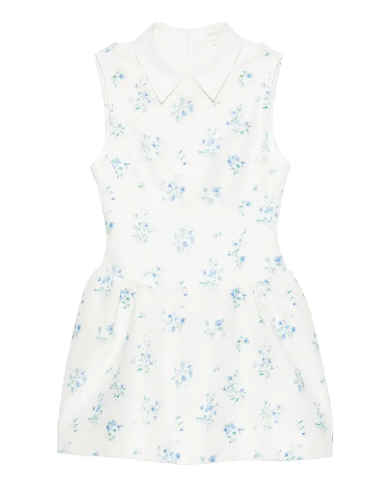 SHUSHU/TONG Minikleid mit Blumenprint - Weiß Weiß