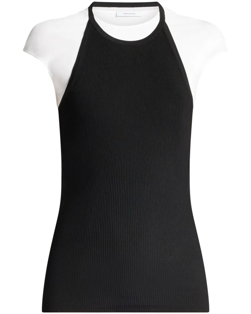 Ferragamo Tanktop in Colour-Block-Optik - Schwarz Schwarz