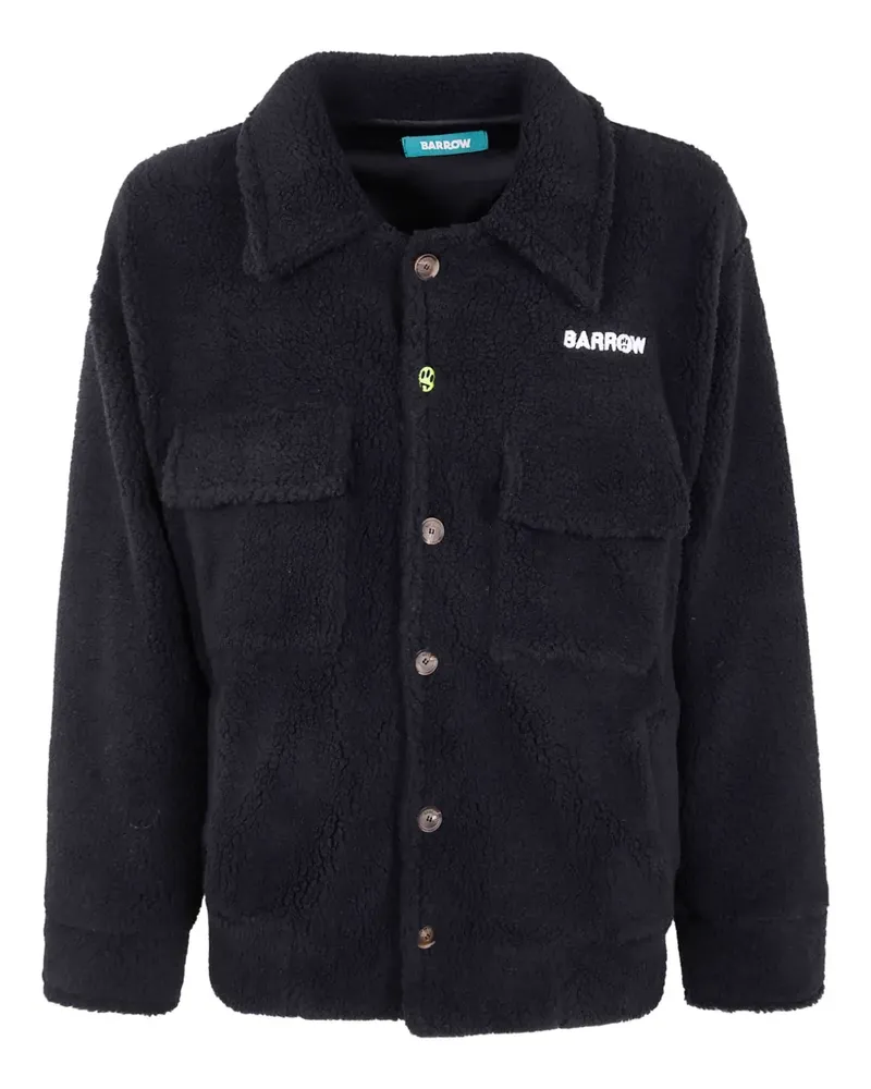 BARROW Hemdjacke mit Teddy-Print - Schwarz Schwarz