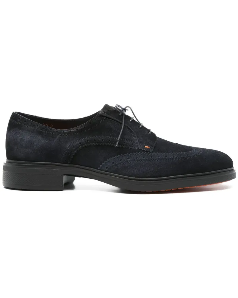 Santoni Oxford-Schuhe aus Wildleder - Blau Blau