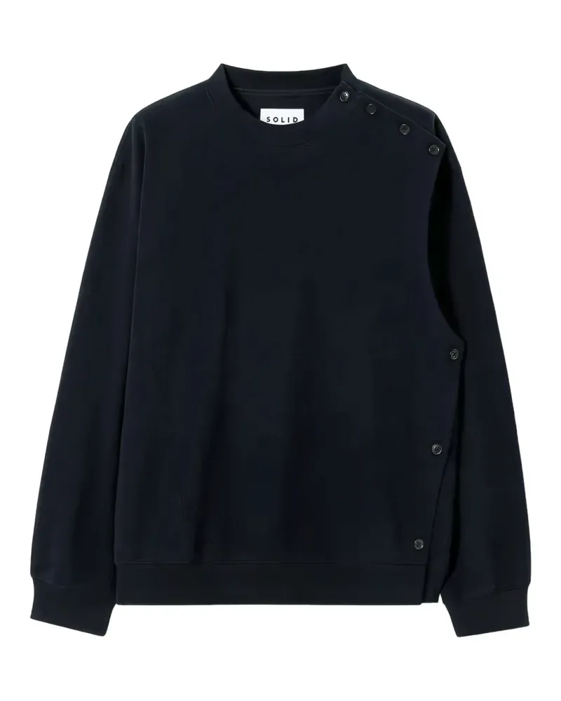 SOLID HOMME button-detail sweatshirt - Blau Blau