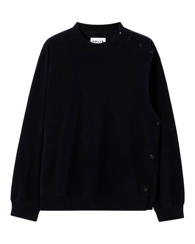 SOLID HOMME button-detail sweatshirt - Blau Blau