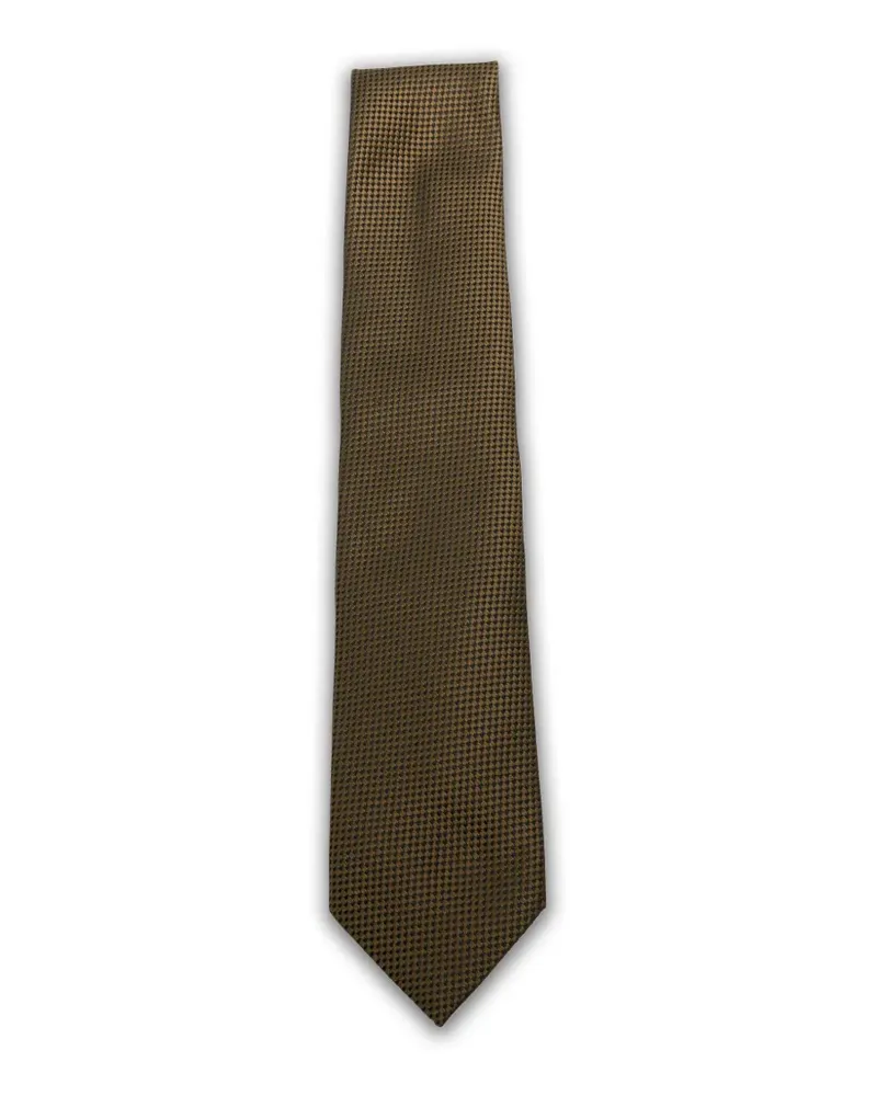 Tom Ford Seidenkrawatte mit Mikro-Muster - Braun Braun