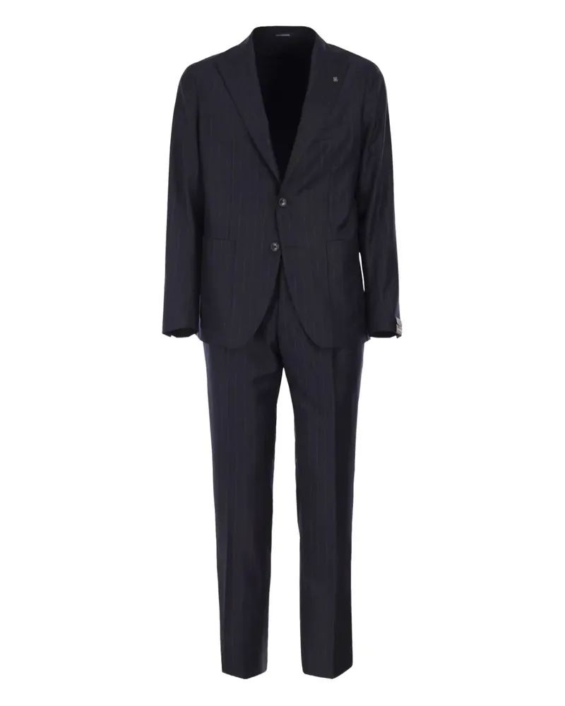 Tagliatore Nadelstreifen-Anzug mit steigendem Revers - Blau Blau