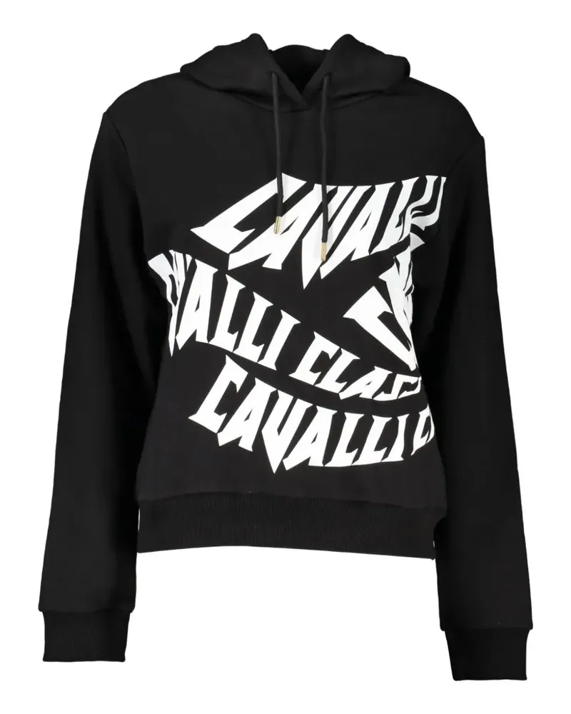Roberto Cavalli logo-print hoodie - Schwarz Schwarz