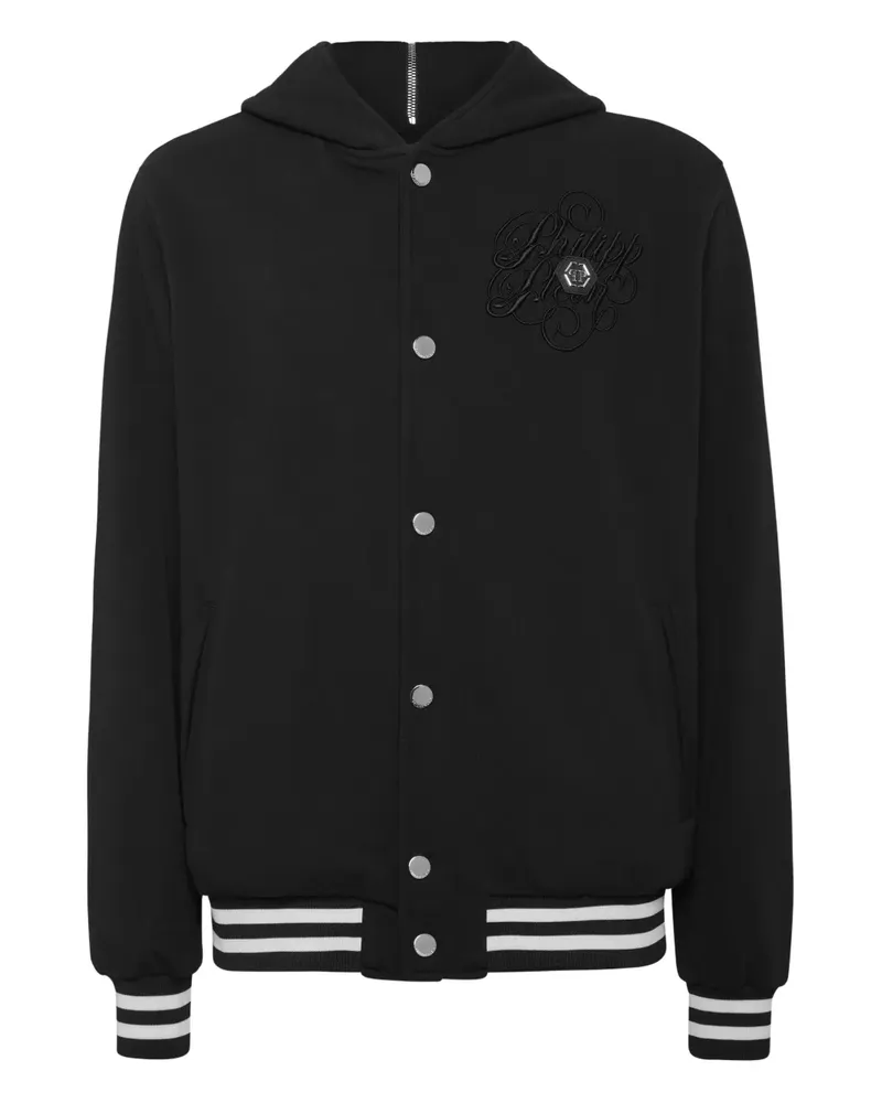 Philipp Plein Bomberjacke mit Kapuze - Schwarz Schwarz